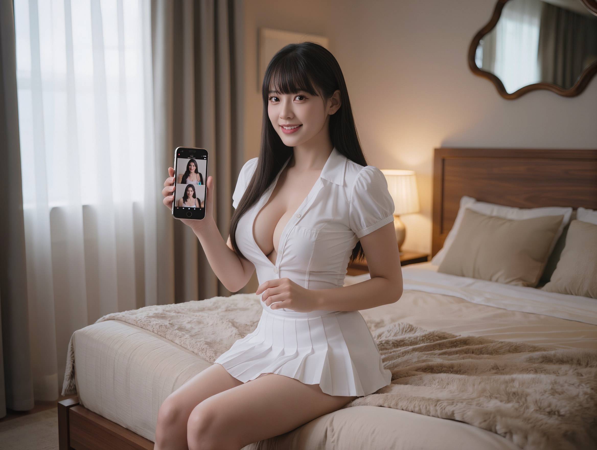 ผู้ดูแลสวนบอนไซสาวกับคืนรดน้ำต้นไม้